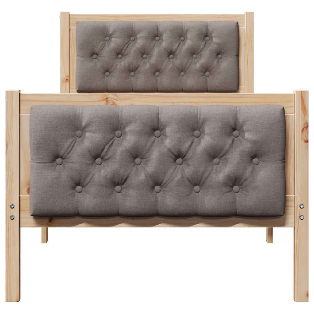vidaXL Ramka łóżka Ciemnoszary 80 x 200 cm Lite drewno sosnowe