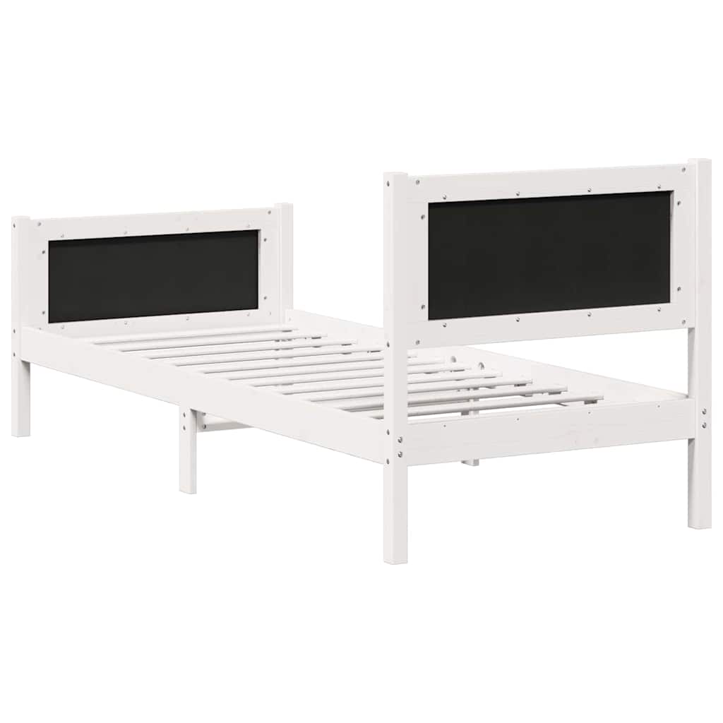 vidaXL Ramka łóżka Jasnoszary 80 x 200 cm Lite drewno sosnowe
