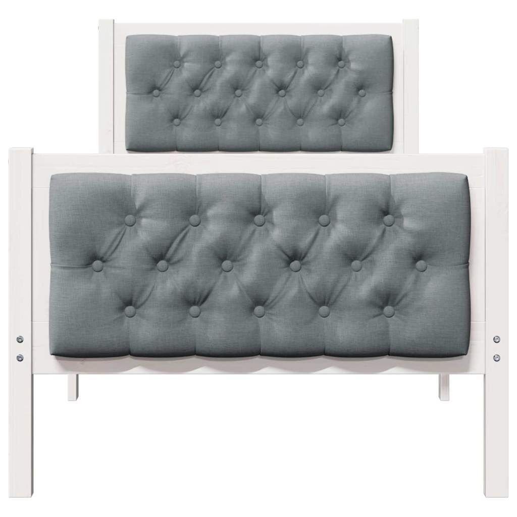 vidaXL Ramka łóżka Jasnoszary 80 x 200 cm Lite drewno sosnowe
