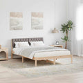 vidaXL Rama łóżka Brązowy i taupe 160 x 200 cm Lite drewno sosnowe
