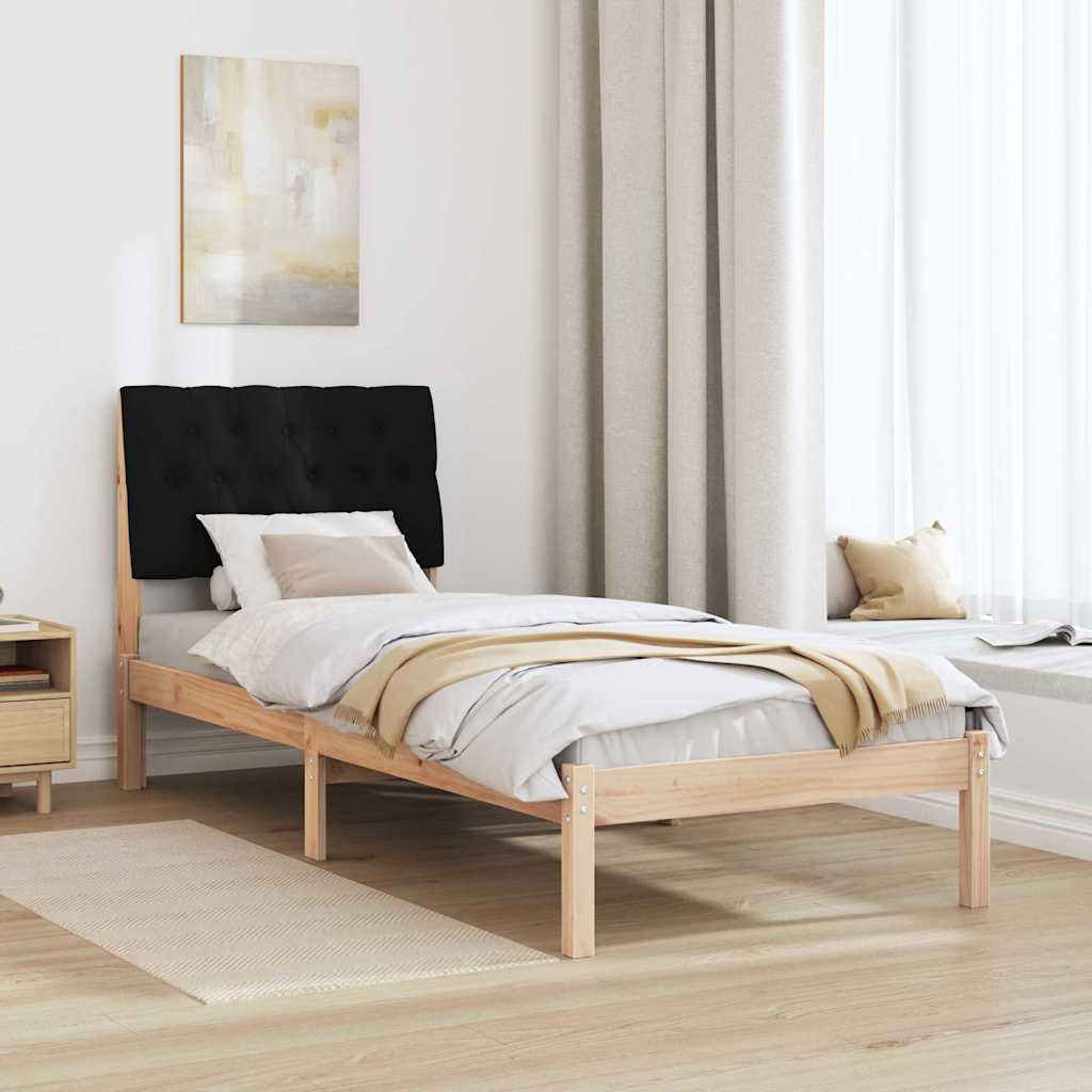 vidaXL Ramka łóżka z tapicerowanym wezgłowiem Brązowy 75 x 190 cm