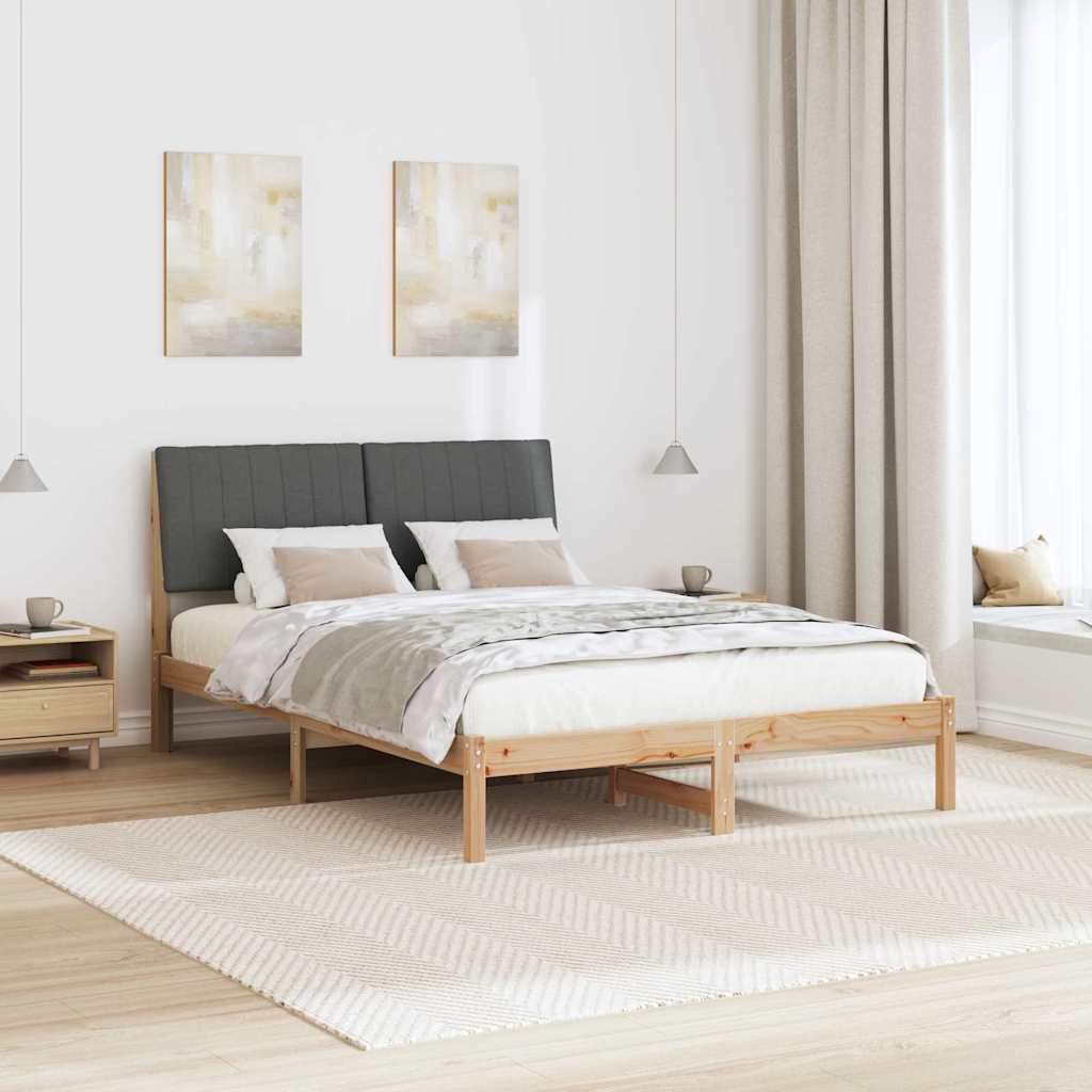 vidaXL Ramka łóżka Brązowy 135 x 190 cm Lite drewno sosnowe