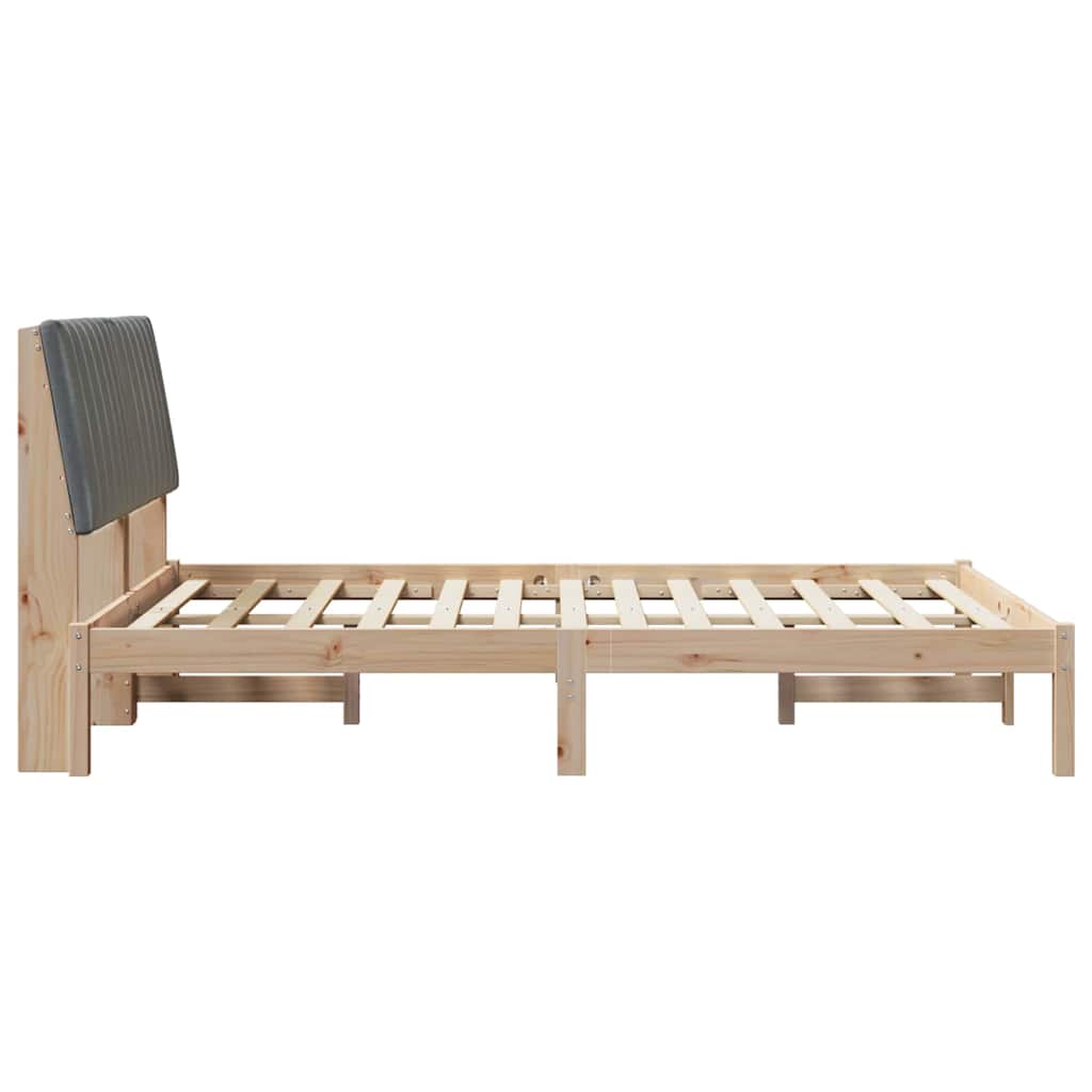 vidaXL Ramka łóżka Brązowy 135 x 190 cm Lite drewno sosnowe