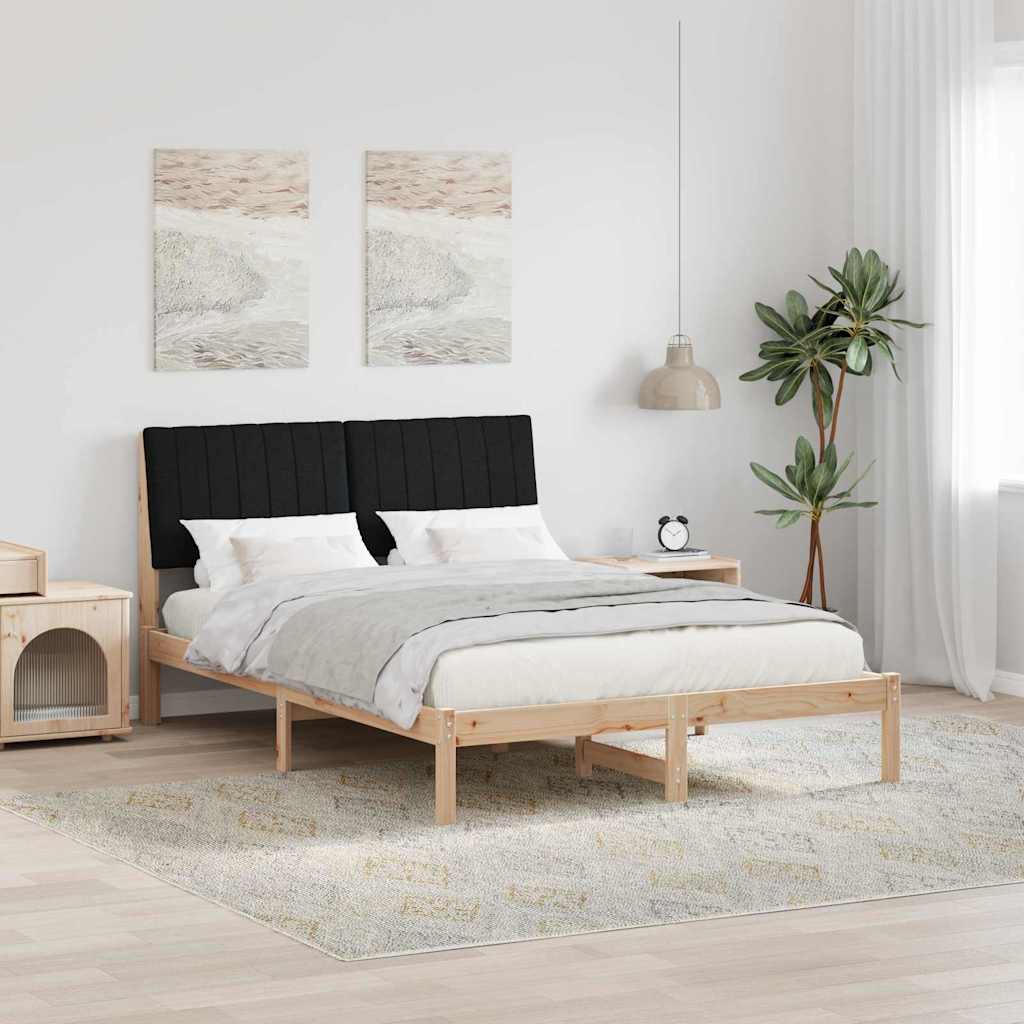 vidaXL Ramka łóżka Brązowy 135 x 190 cm Lite drewno sosnowe