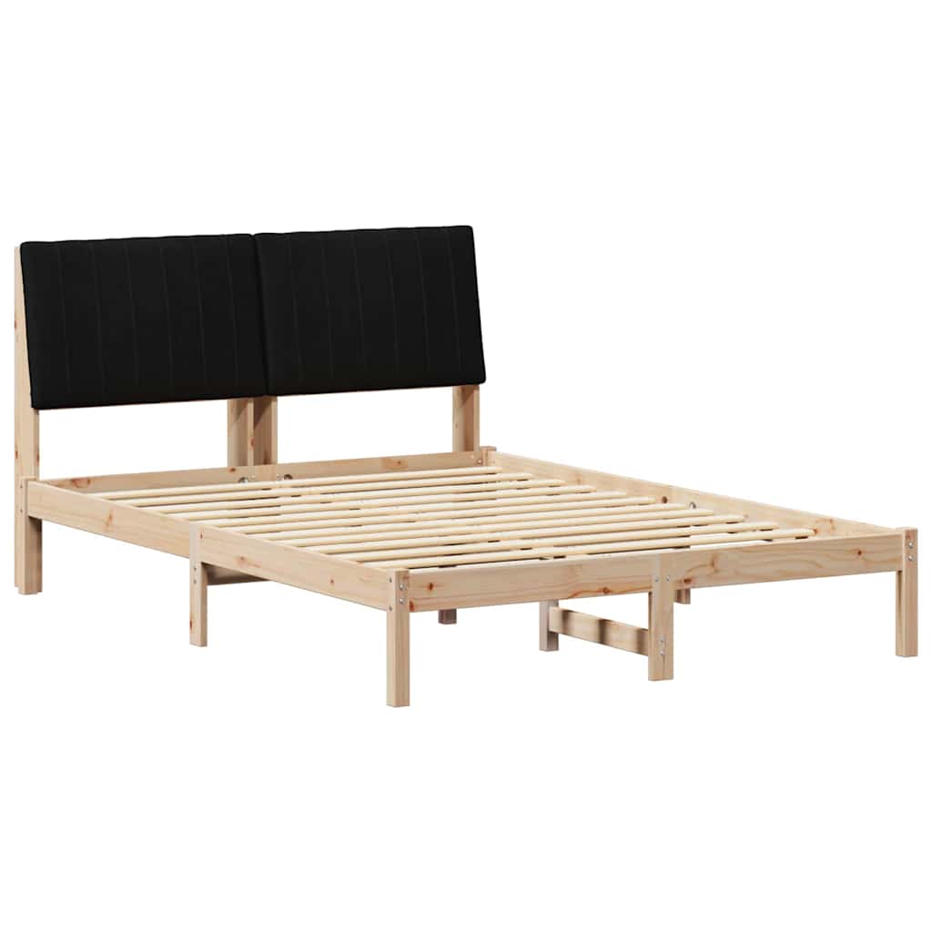 vidaXL Ramka łóżka Brązowy 135 x 190 cm Lite drewno sosnowe
