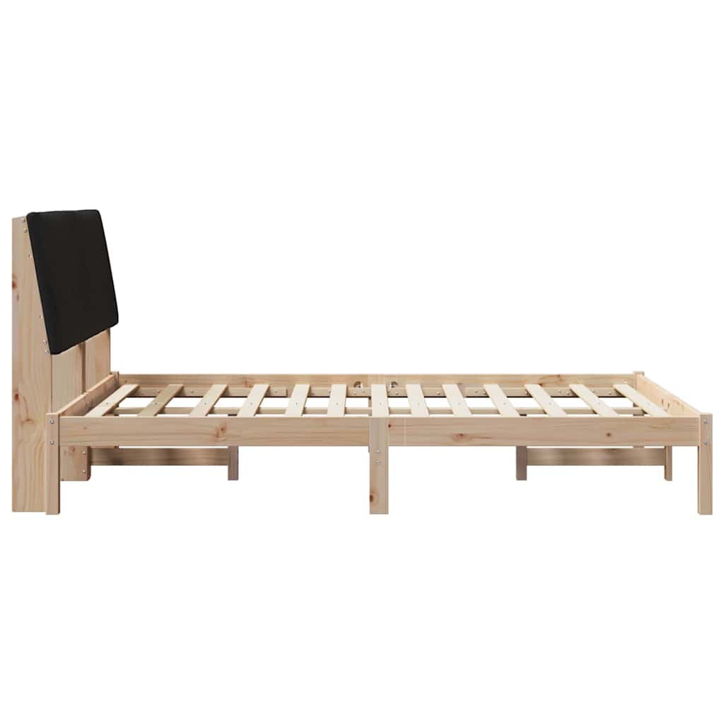 vidaXL Ramka łóżka Brązowy 135 x 190 cm Lite drewno sosnowe