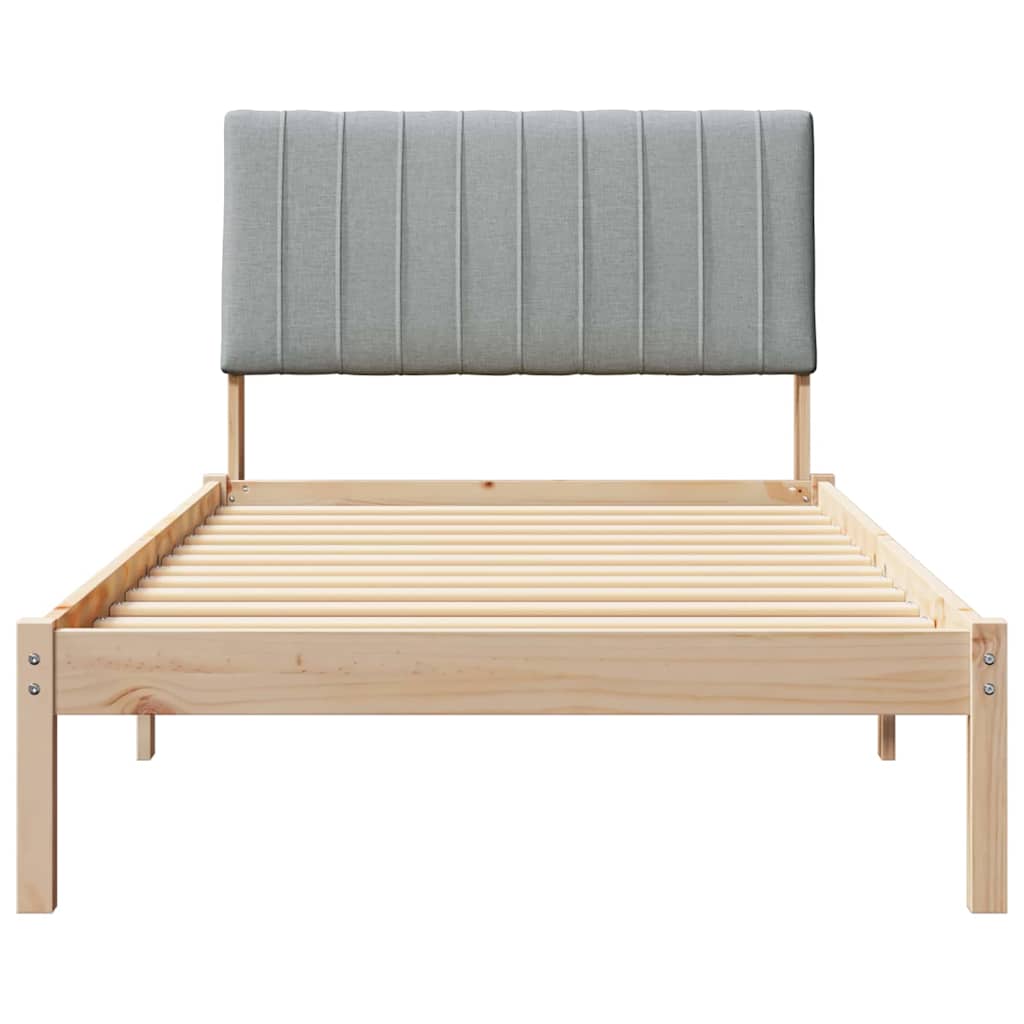 vidaXL Ramka łóżka Brązowy 100 x 200 cm Lite drewno sosnowe