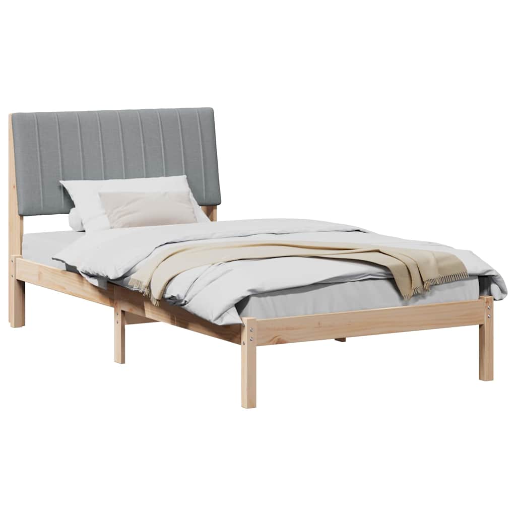 vidaXL Ramka łóżka Brązowy 100 x 200 cm Lite drewno sosnowe