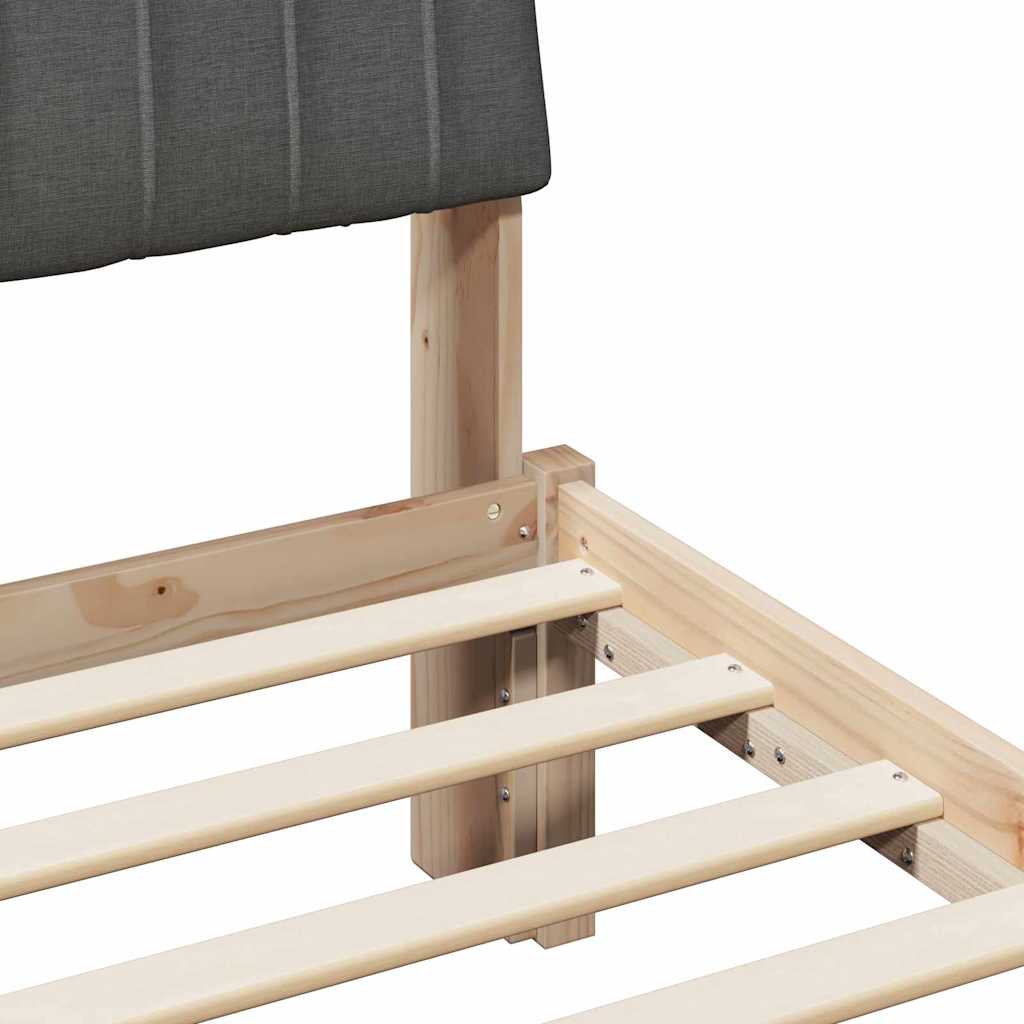 vidaXL Ramka łóżka Brązowy 100 x 200 cm Lite drewno sosnowe