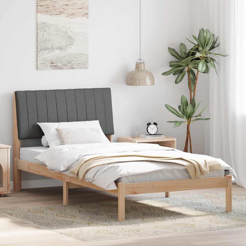 vidaXL Ramka łóżka Brązowy 100 x 200 cm Lite drewno sosnowe