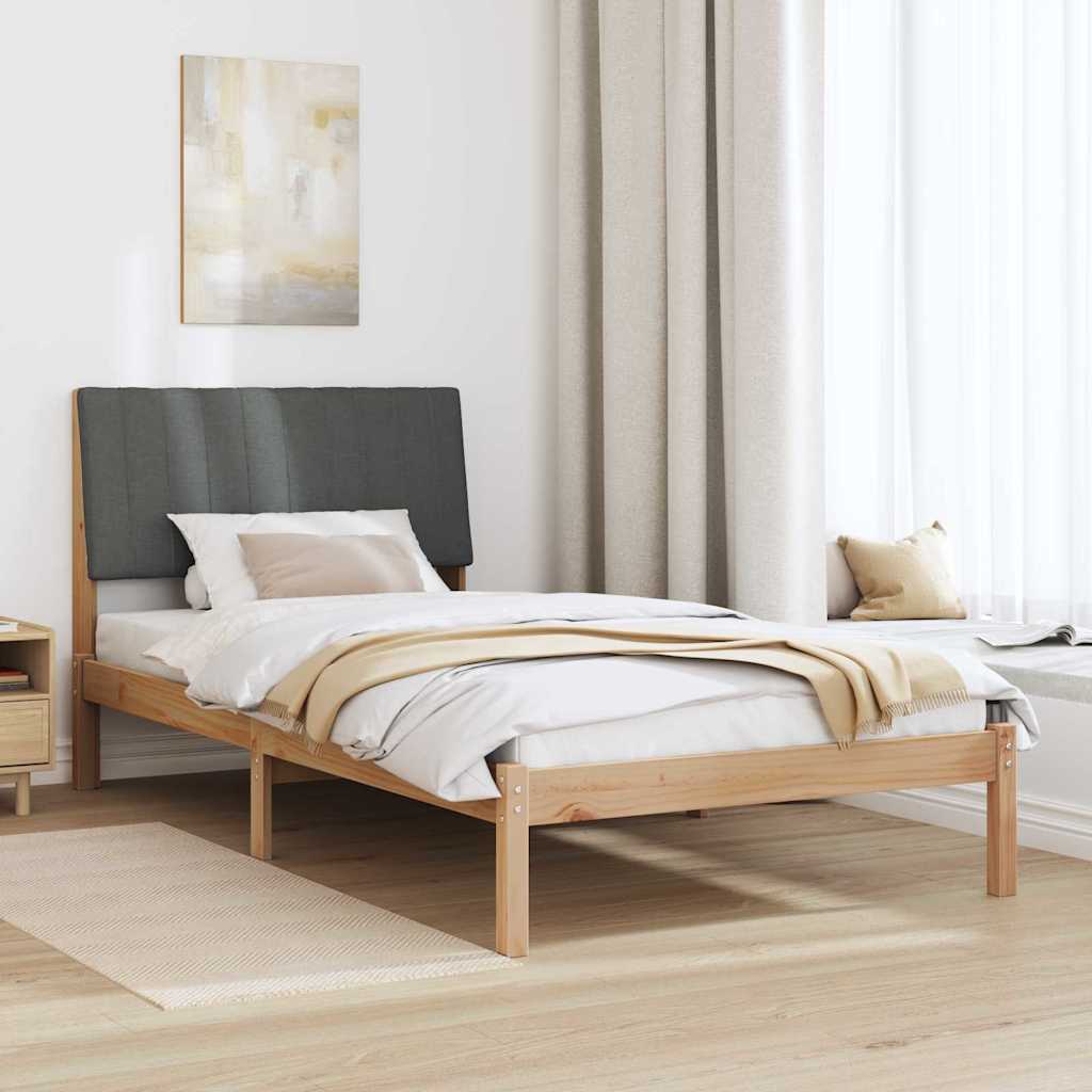 vidaXL Ramka łóżka Brązowy 100 x 200 cm Lite drewno sosnowe