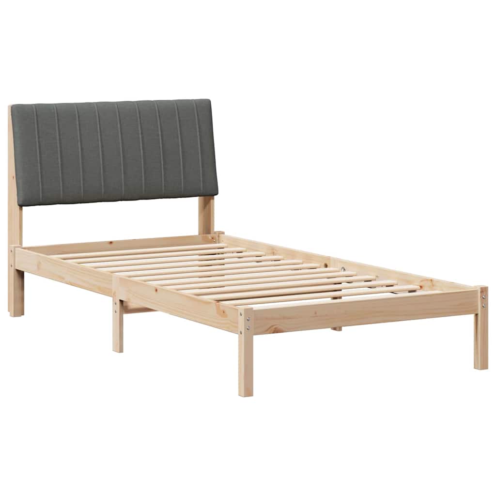 vidaXL Ramka łóżka Brązowy 100 x 200 cm Lite drewno sosnowe