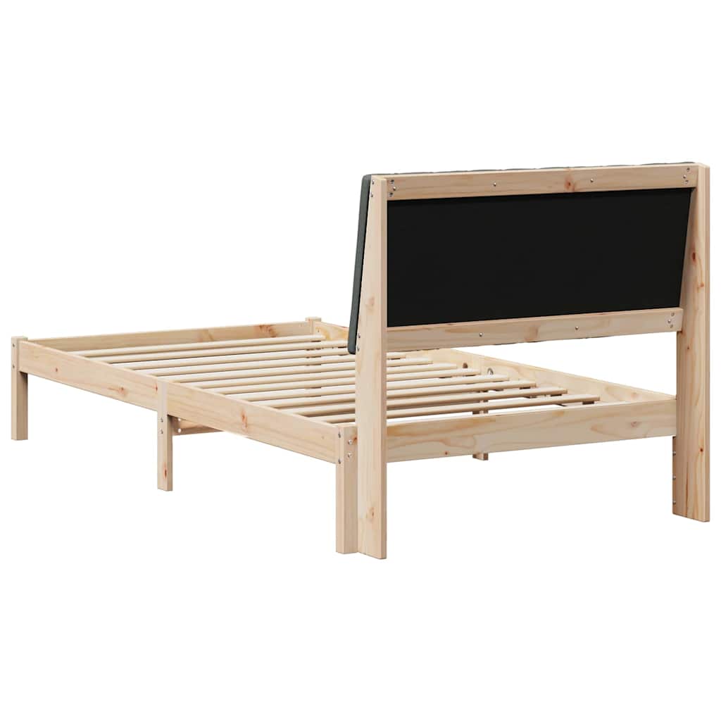 vidaXL Ramka łóżka Brązowy 100 x 200 cm Lite drewno sosnowe