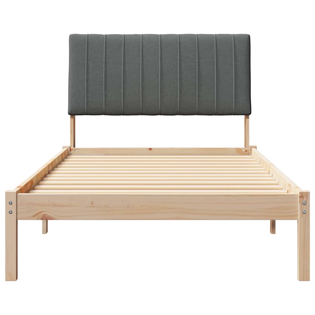 vidaXL Ramka łóżka Brązowy 100 x 200 cm Lite drewno sosnowe