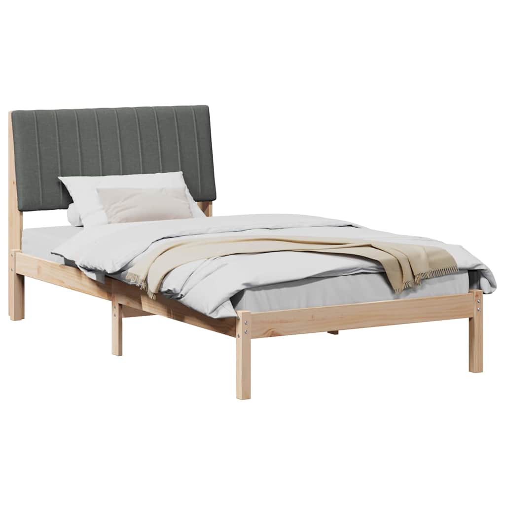vidaXL Ramka łóżka Brązowy 100 x 200 cm Lite drewno sosnowe