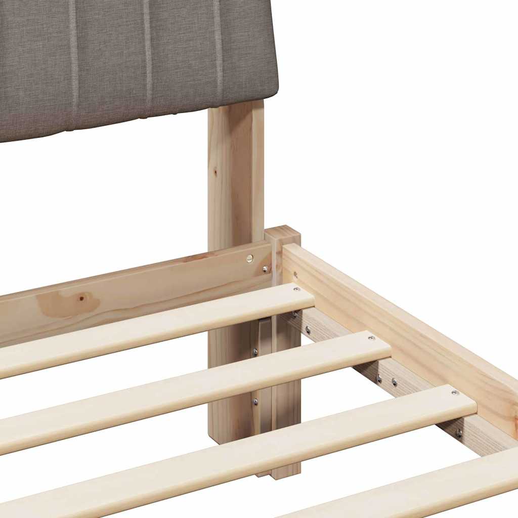 vidaXL Ramka łóżka Brązowy 100 x 200 cm Lite drewno sosnowe