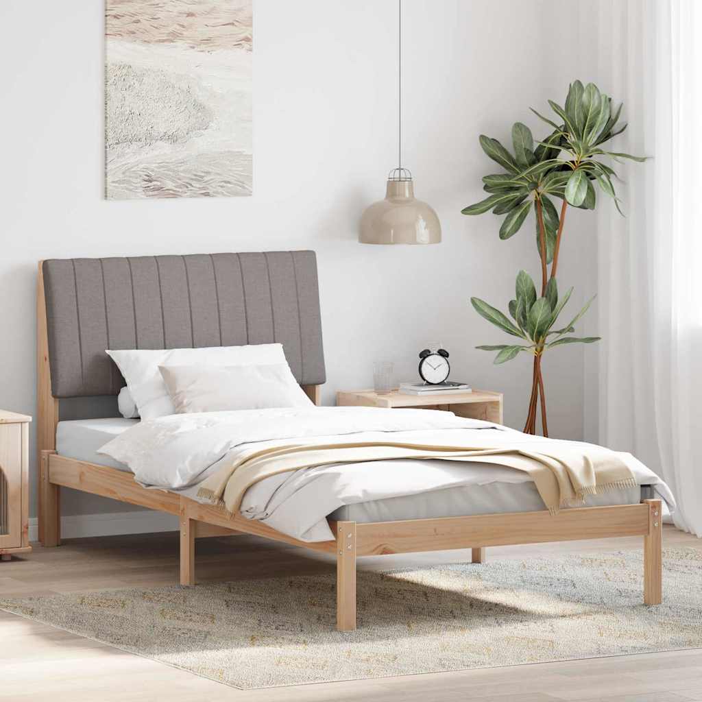 vidaXL Ramka łóżka Brązowy 100 x 200 cm Lite drewno sosnowe