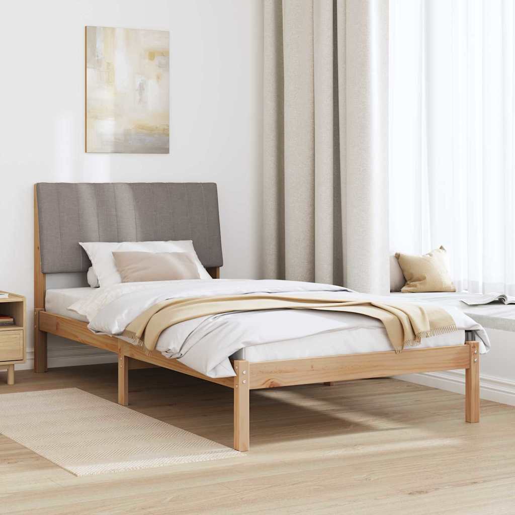 vidaXL Ramka łóżka Brązowy 100 x 200 cm Lite drewno sosnowe