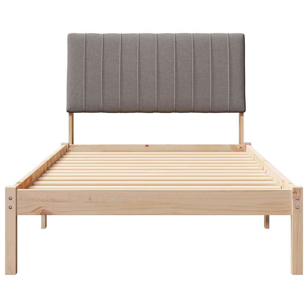 vidaXL Ramka łóżka Brązowy 100 x 200 cm Lite drewno sosnowe