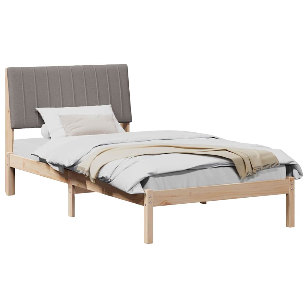 vidaXL Ramka łóżka Brązowy 100 x 200 cm Lite drewno sosnowe