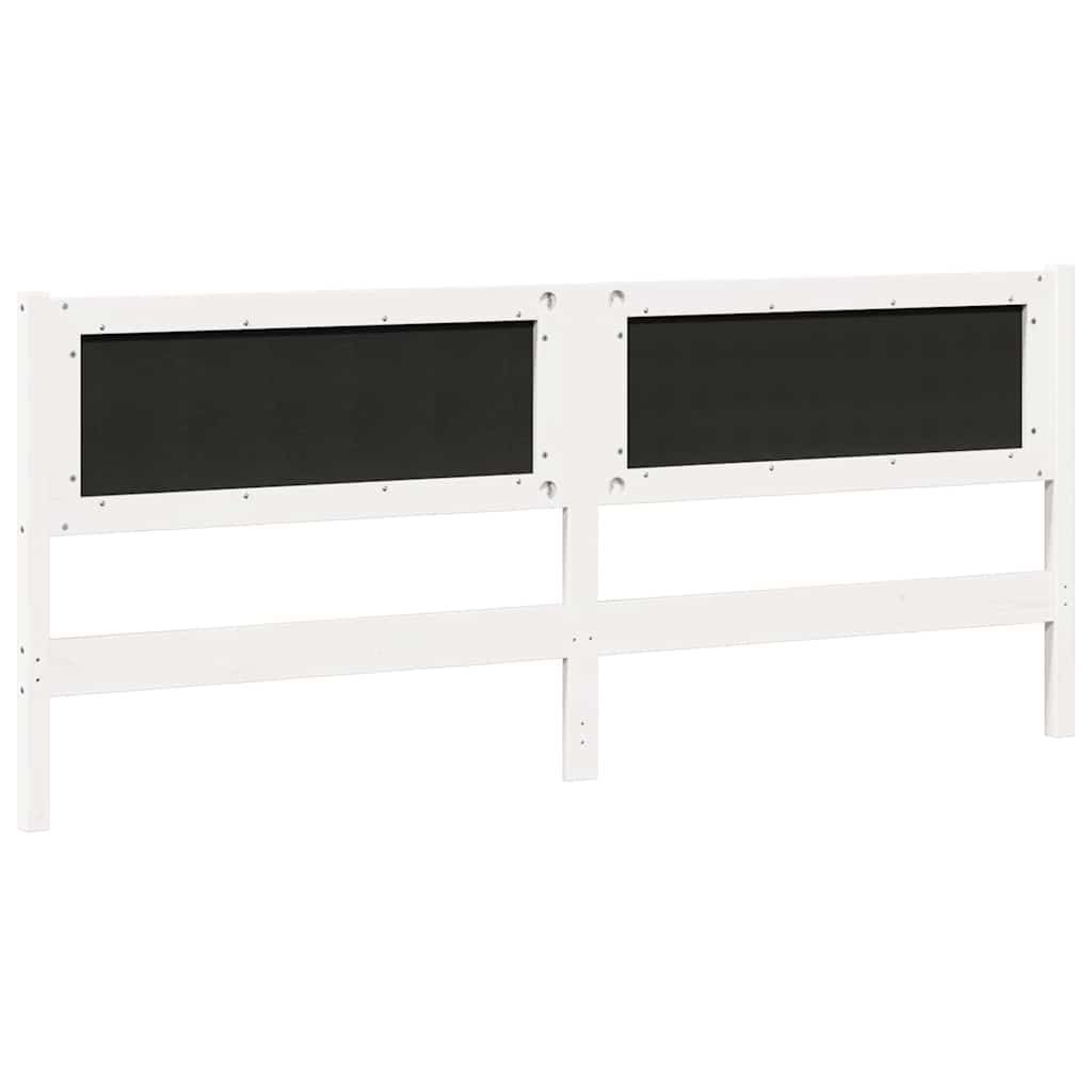 vidaXL Zagłówek Inny Biały 200 cm Lite drewno sosnowe