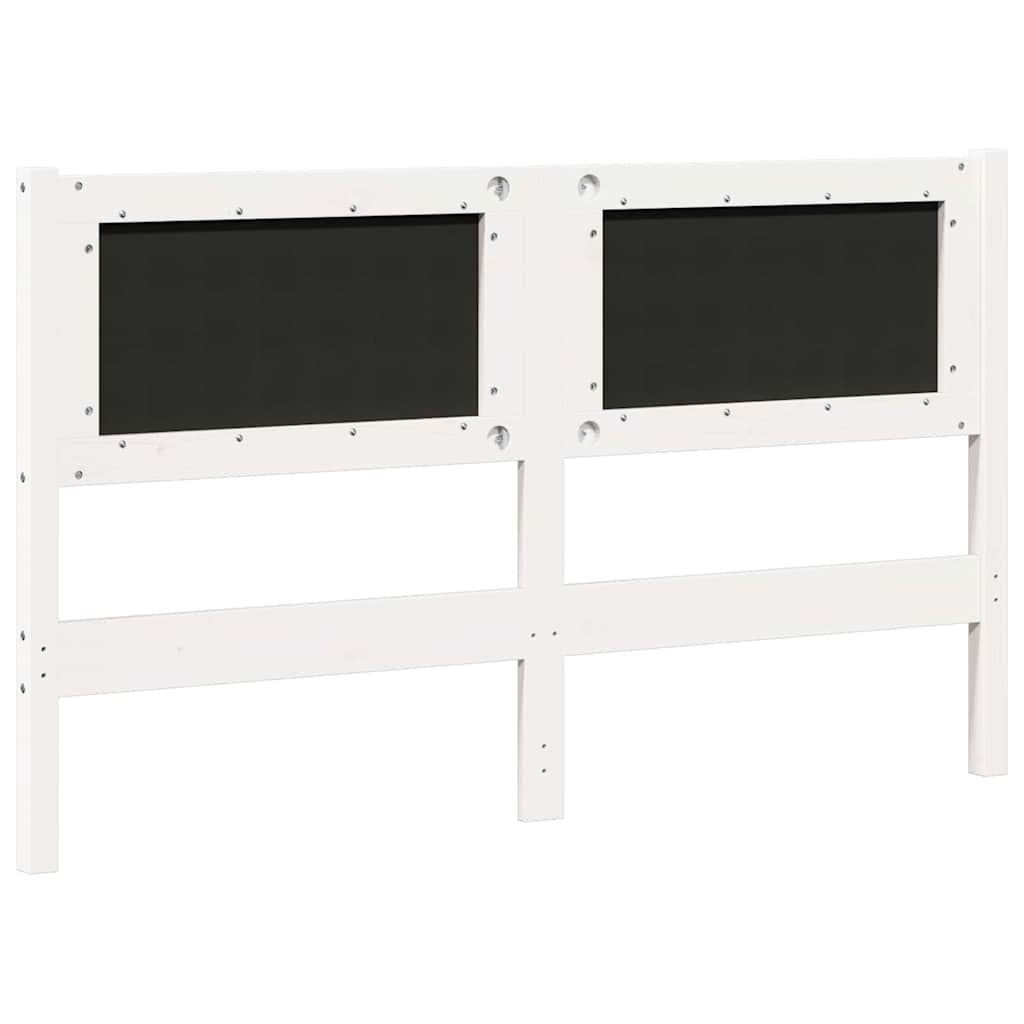 vidaXL Zagłówek Inny Biały 150 cm Lite drewno sosnowe
