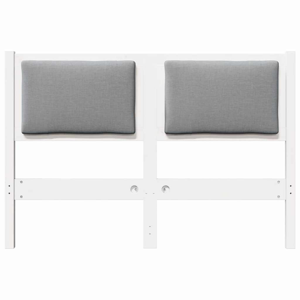 vidaXL Zagłówek Inny Biały 135 cm Lite drewno sosnowe