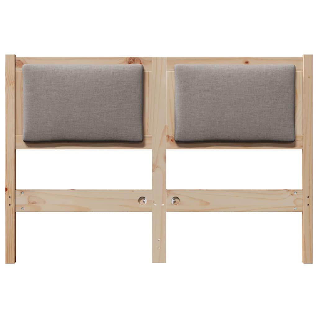 vidaXL Zagłówek Inny Brązowy 120 cm Lite drewno sosnowe