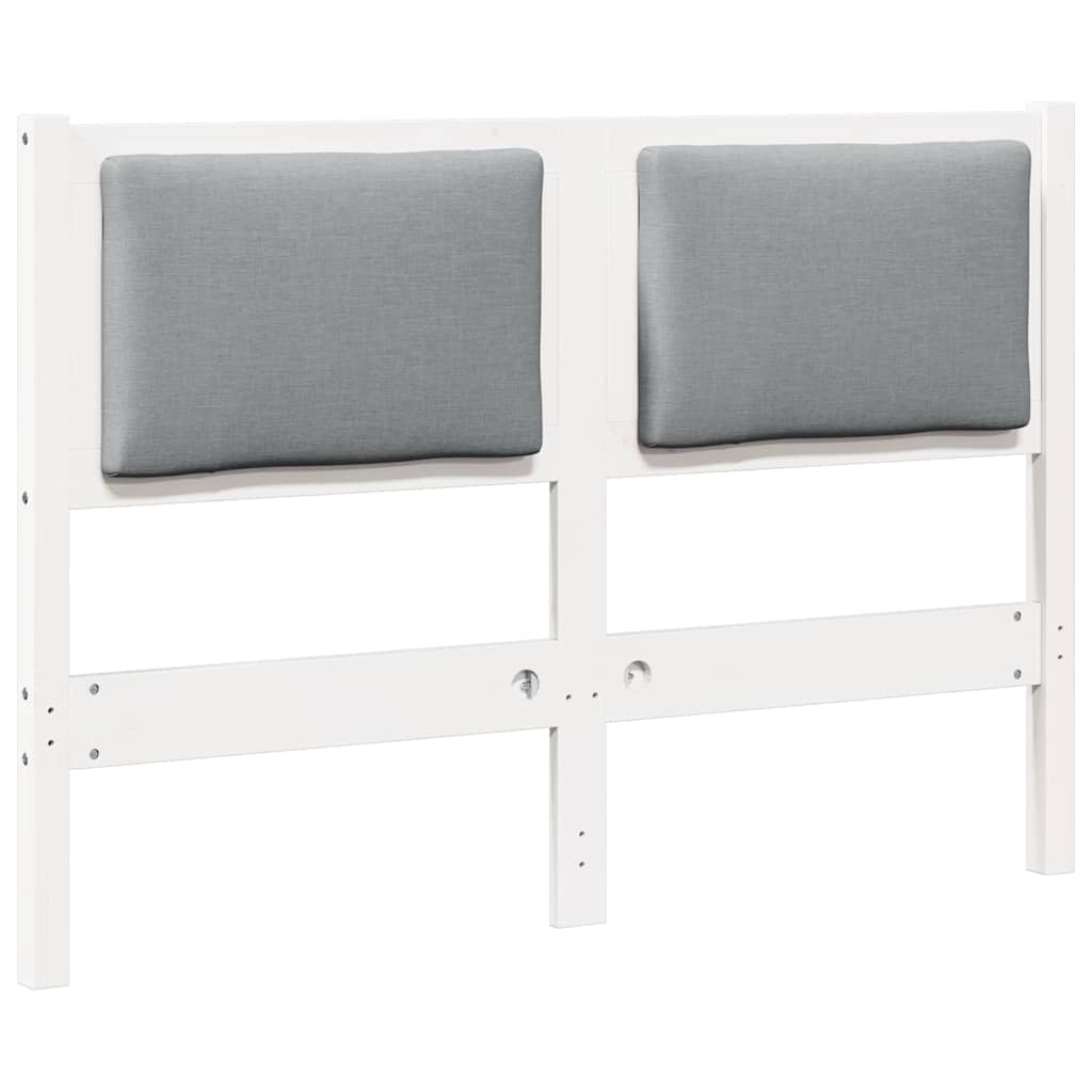 vidaXL Zagłówek Inny Biały 120 cm Lite drewno sosnowe