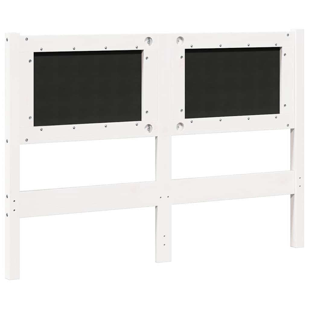 vidaXL Zagłówek Inny Biały 120 cm Lite drewno sosnowe