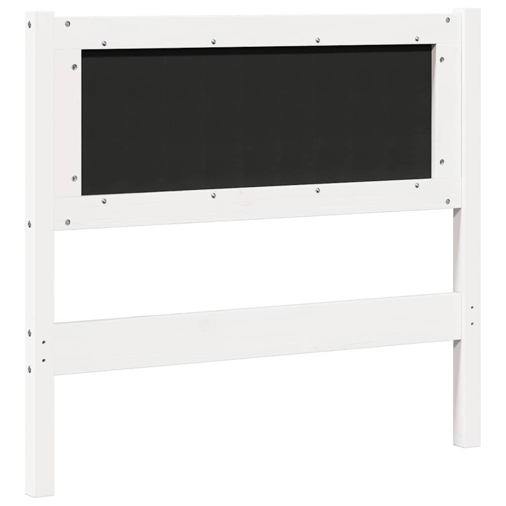vidaXL Zagłówek Inny Biały 100 cm Lite drewno sosnowe