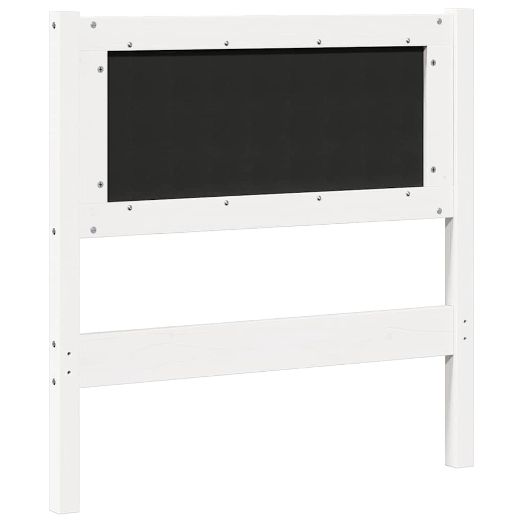 vidaXL Zagłówek Inny Biały 80 cm Lite drewno sosnowe