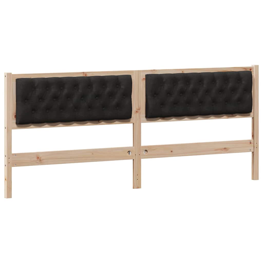vidaXL Zagłówek Inny brązowo-czarny 200 cm Lite drewno sosnowe