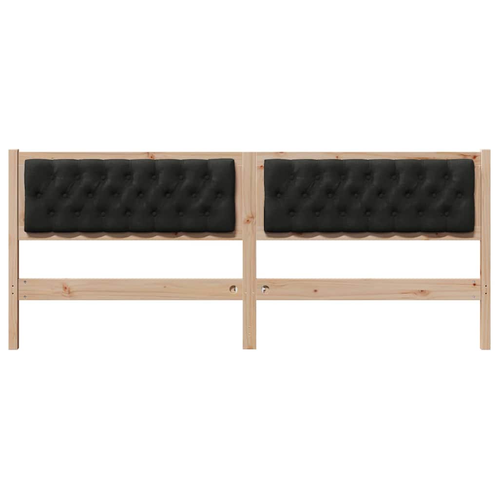 vidaXL Zagłówek Inny brązowo-czarny 200 cm Lite drewno sosnowe