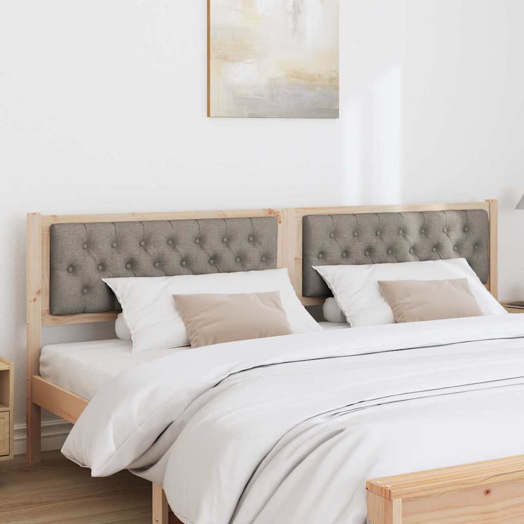 vidaXL Zagłówek Inny Brązowy i taupe 200 cm Lite drewno sosnowe