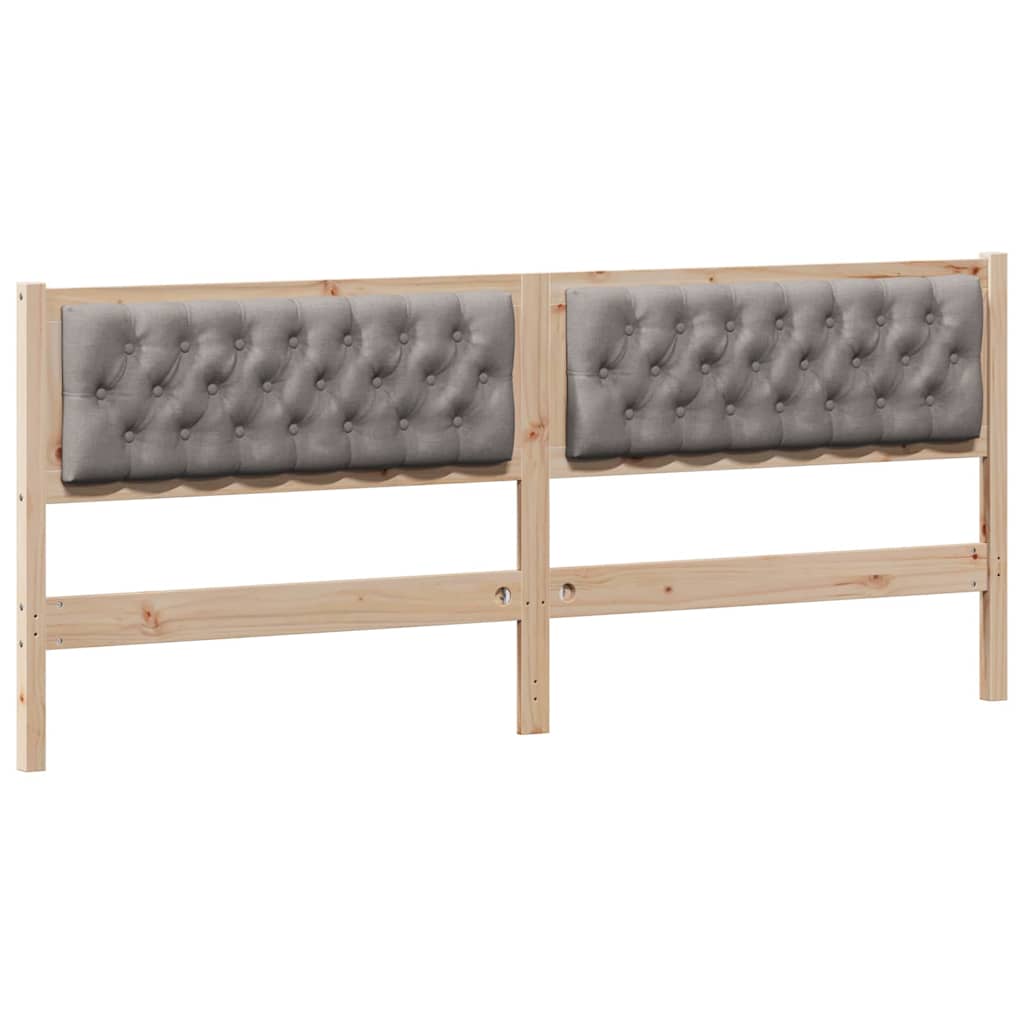 vidaXL Zagłówek Inny Brązowy i taupe 200 cm Lite drewno sosnowe