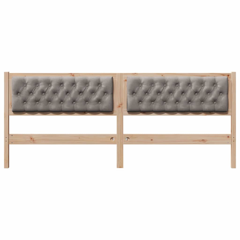 vidaXL Zagłówek Inny Brązowy i taupe 200 cm Lite drewno sosnowe