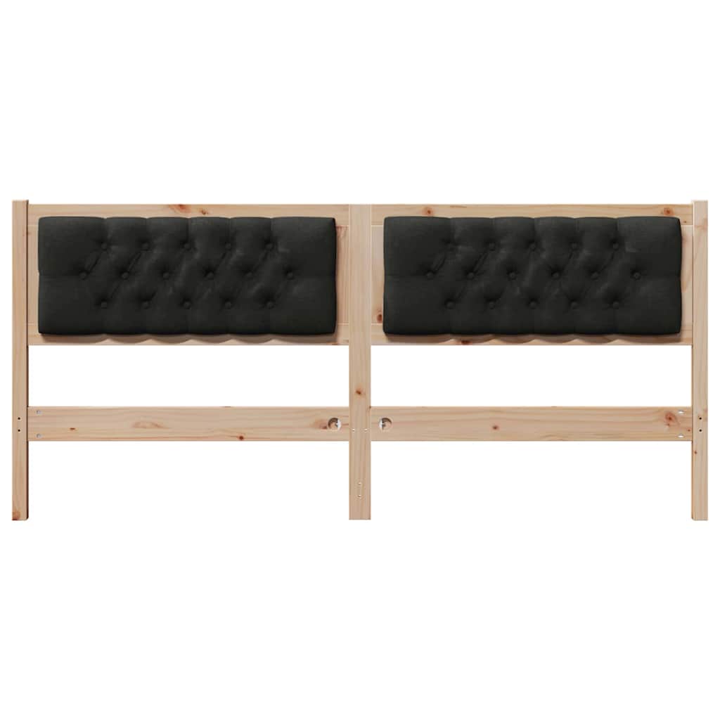 vidaXL Zagłówek Inny brązowo-czarny 180 cm Lite drewno sosnowe