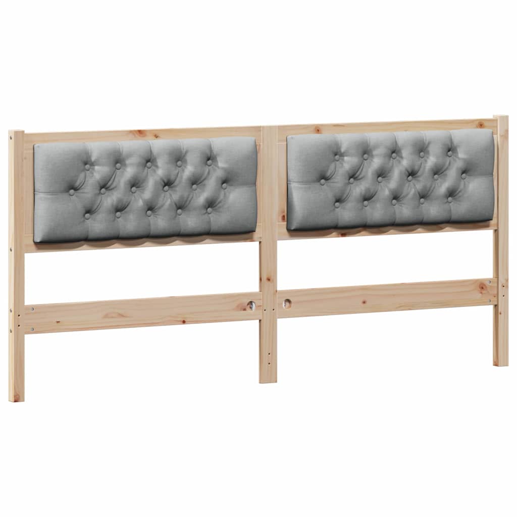 vidaXL Zagłówek Inny Brązowy i jasnoszary 160 cm Lite drewno sosnowe