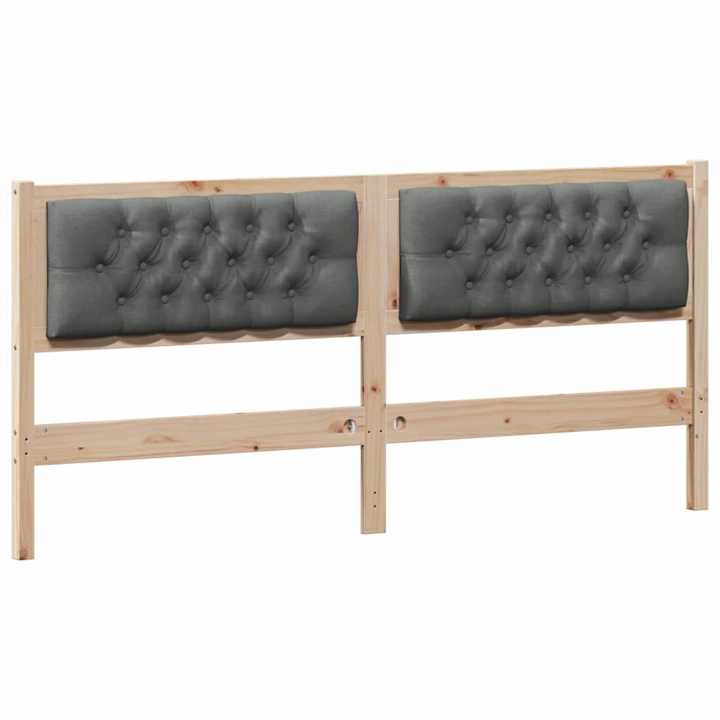 vidaXL Zagłówek Inny brązowy i ciemnoszary 160 cm Lite drewno sosnowe