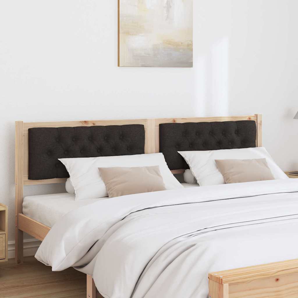 vidaXL Zagłówek Inny brązowo-czarny 160 cm Lite drewno sosnowe
