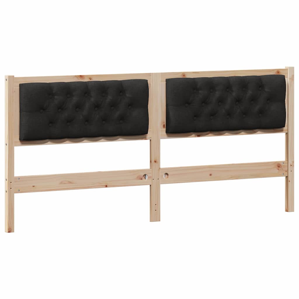 vidaXL Zagłówek Inny brązowo-czarny 160 cm Lite drewno sosnowe