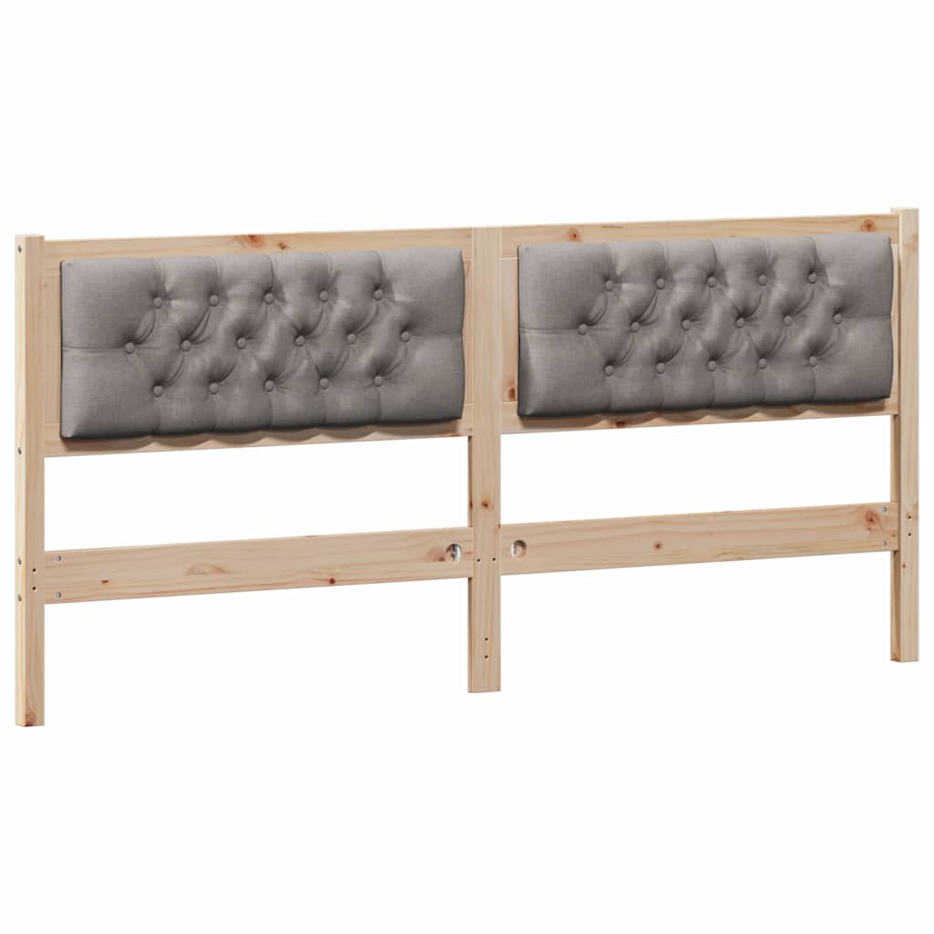 vidaXL Zagłówek Inny Brązowy i taupe 160 cm Lite drewno sosnowe