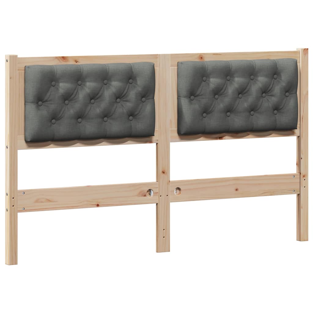 vidaXL Zagłówek Inny brązowy i ciemnoszary 150 cm Lite drewno sosnowe