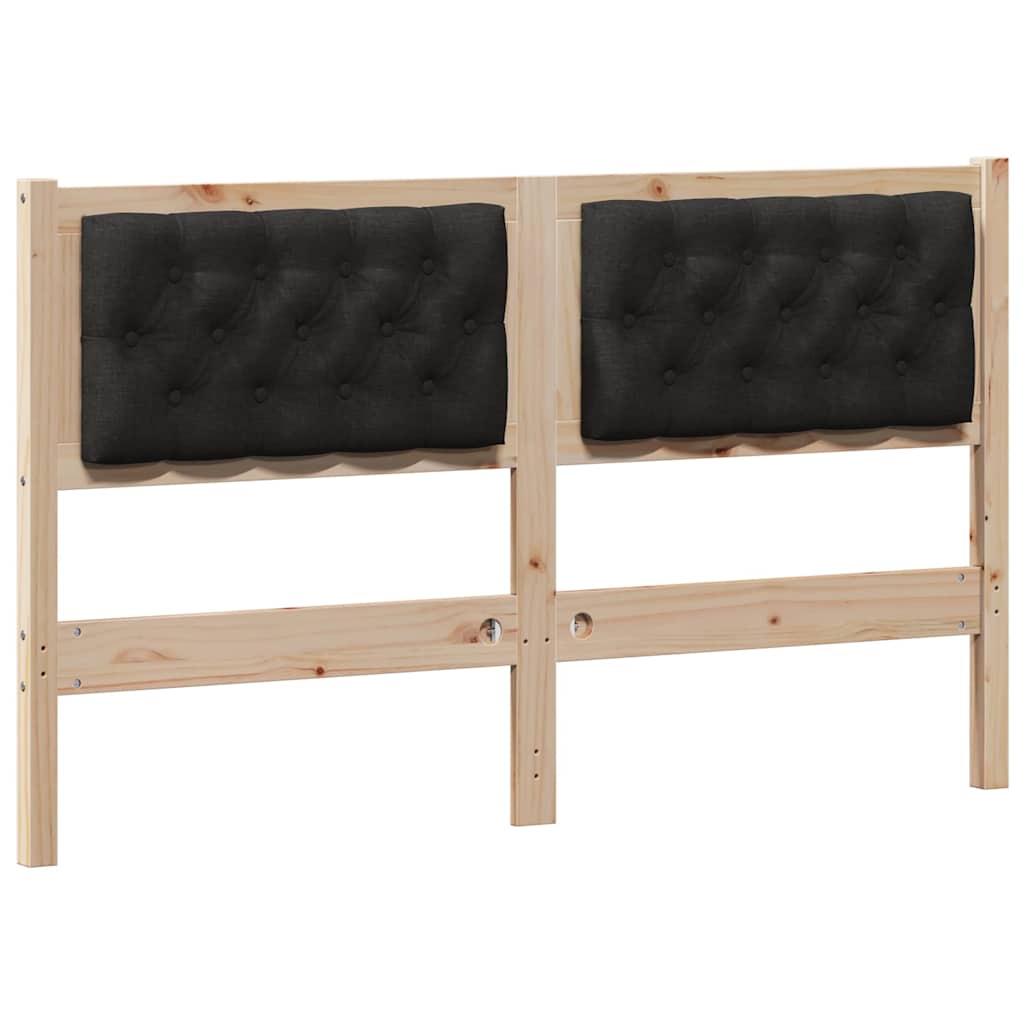 vidaXL Zagłówek Inny brązowo-czarny 150 cm Lite drewno sosnowe