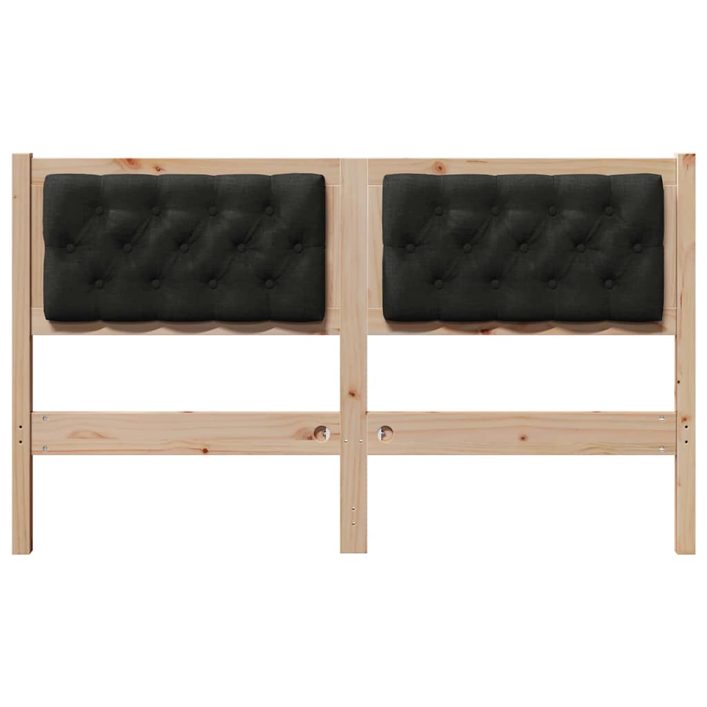 vidaXL Zagłówek Inny brązowo-czarny 150 cm Lite drewno sosnowe