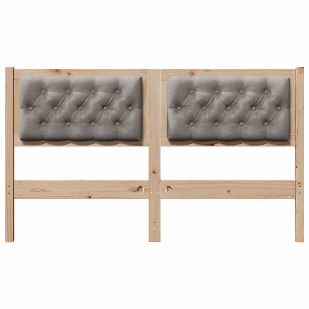 vidaXL Zagłówek Inny Brązowy i taupe 150 cm Lite drewno sosnowe