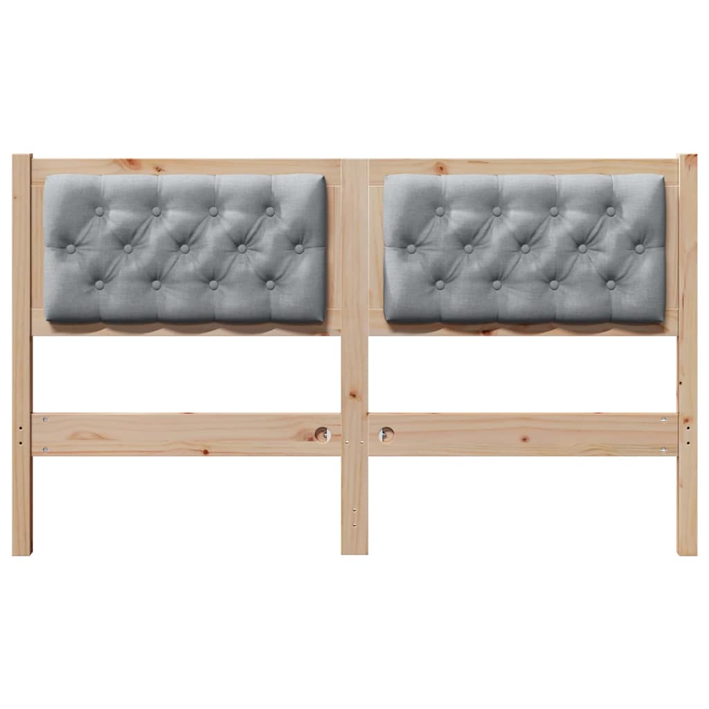 vidaXL Zagłówek Inny Brązowy i jasnoszary 140 cm Lite drewno sosnowe