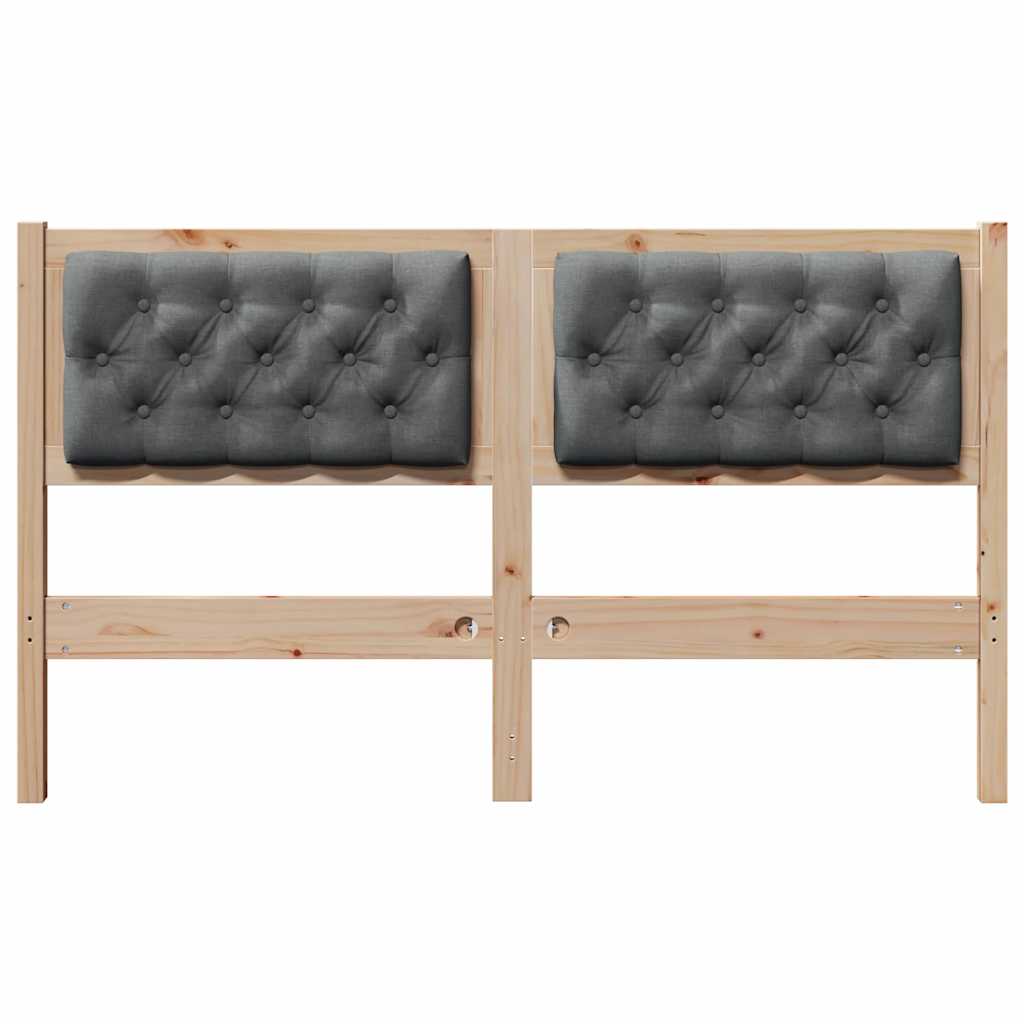vidaXL Zagłówek Inny brązowy i ciemnoszary 140 cm Lite drewno sosnowe
