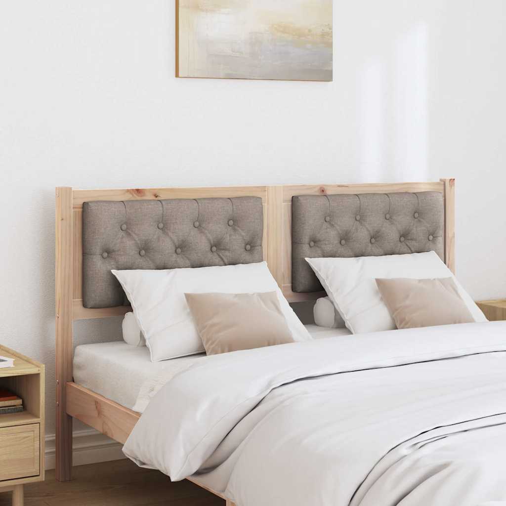 vidaXL Zagłówek Inny Brązowy i taupe 140 cm Lite drewno sosnowe